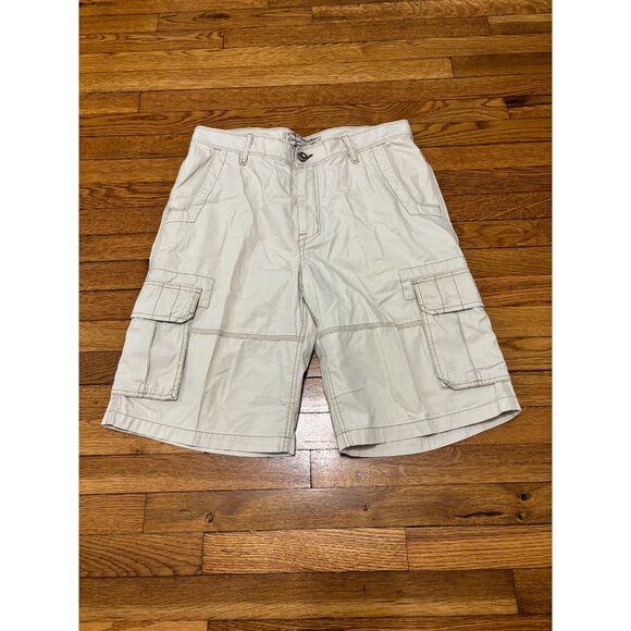 Tommy Bahama Men’s Cargo Shorts Size 36 Ivory Off-White Cotton 12" Inseam - Picture 1 of 6